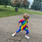 Rainbow Stripe Skater Peplum