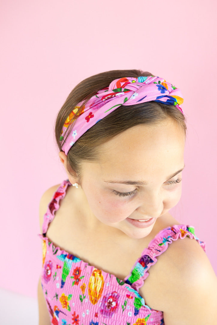 Hummingbird Floral Braided Headband