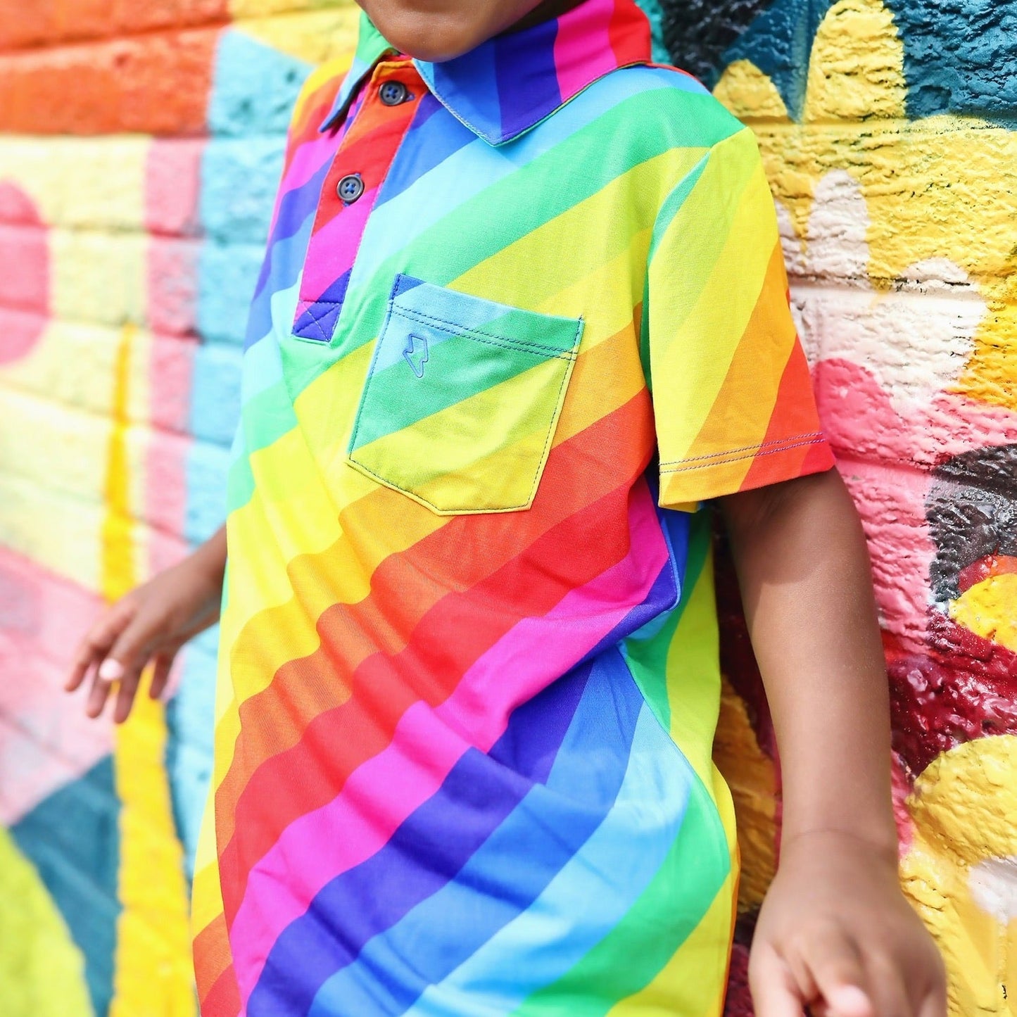 Rainbow Stripe Polo Shirt