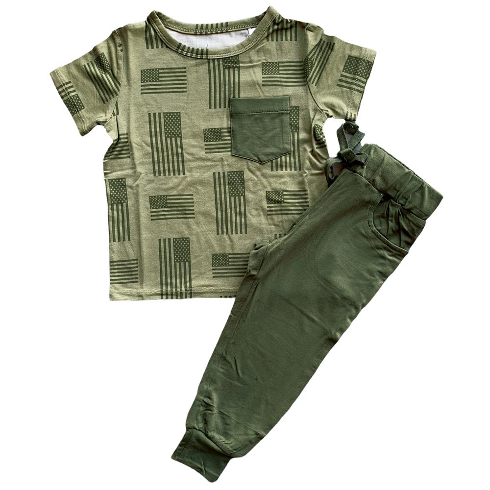 Kolton Bamboo Pocket Tee + Jogger Set