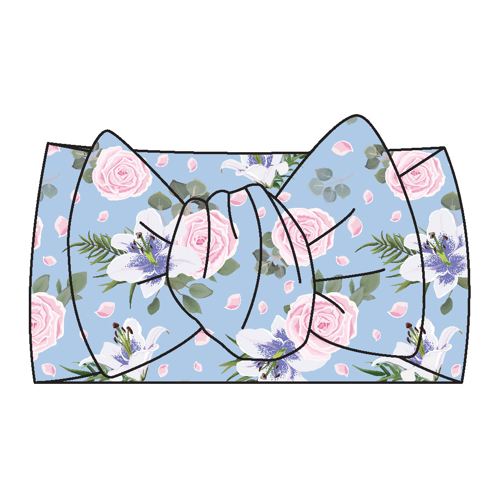 Lillian Floral Bamboo Headwrap Bow