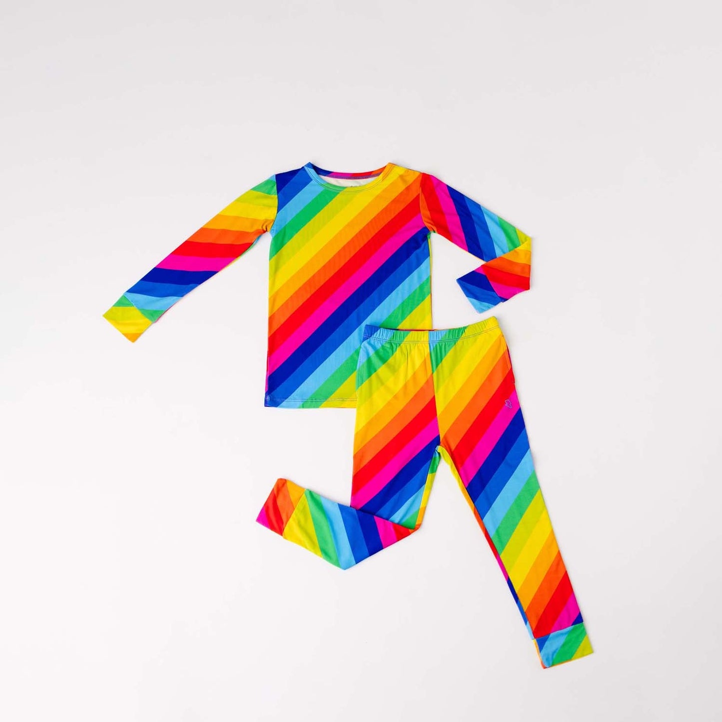 Rainbow Stripe Long Sleeve PJ Set