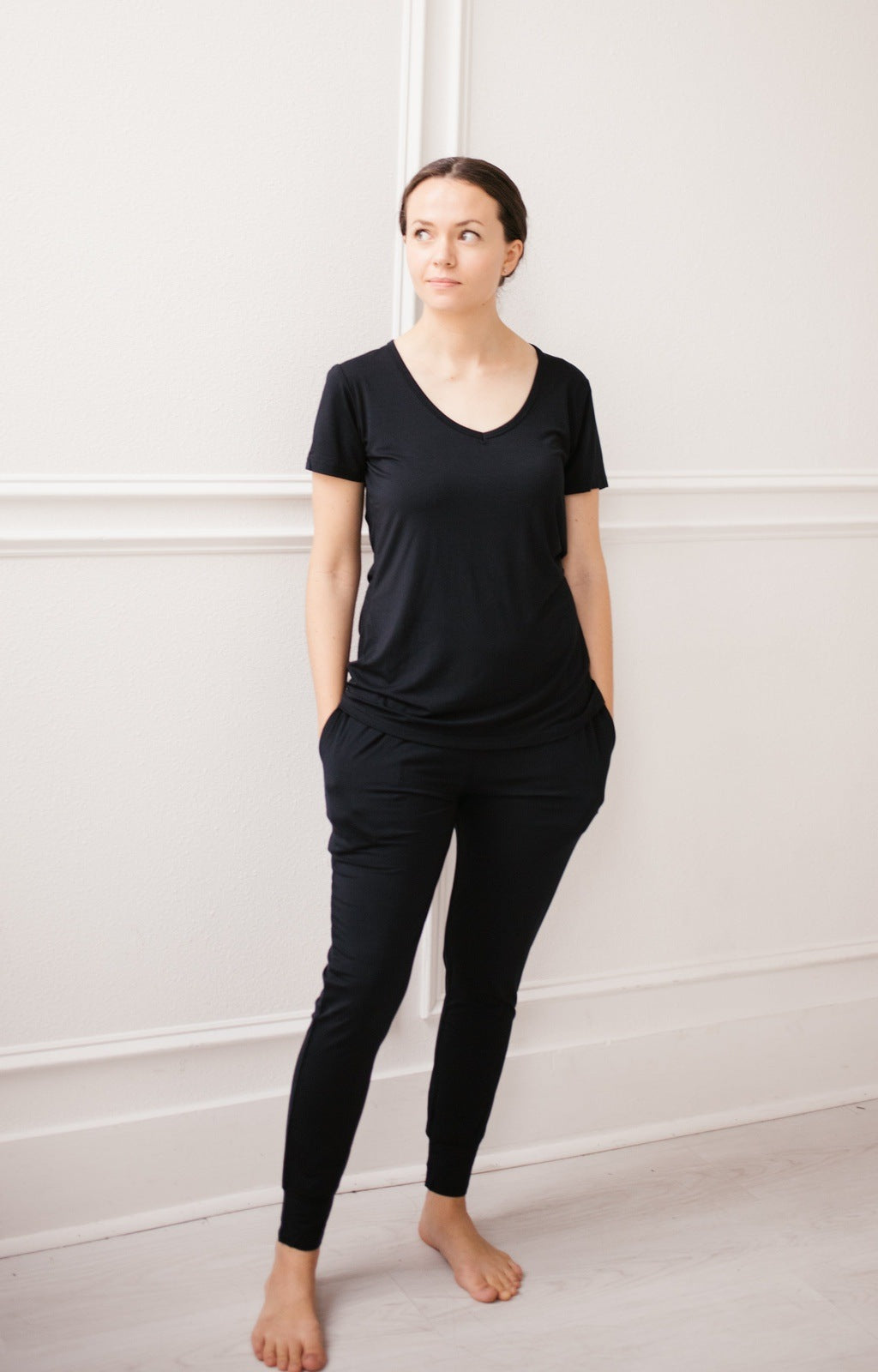 Signature Solids Women's Lounge V-Neck