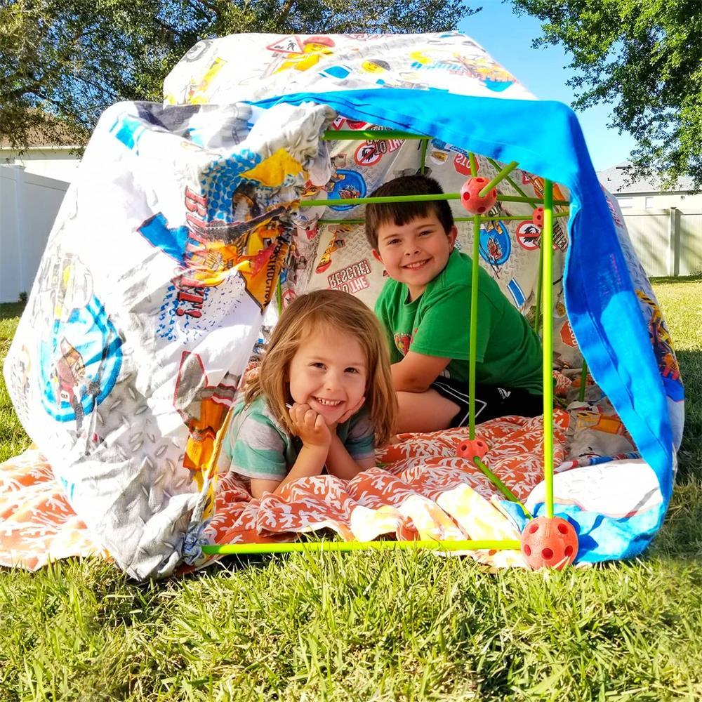 Tiny Land® Creative Fort Building Kit with 130 pcs