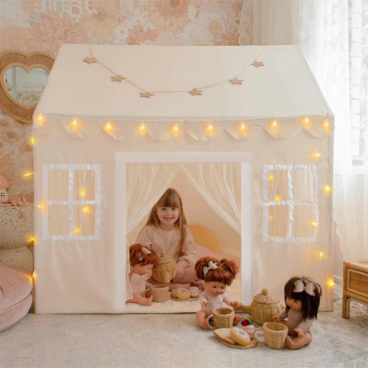 Tiny Land® Natural Cream Playhouse